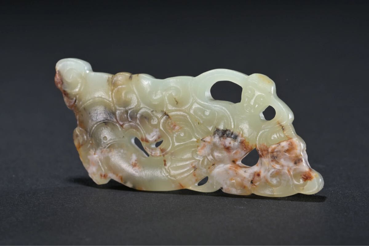 古玉 飛天 天然石 彫刻 時代物 中国古美術 古董品 極細工 骨董品 和田玉 賞物 玉