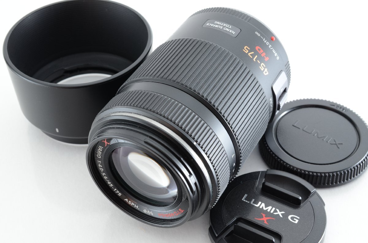 #C337 ★超美品！★Panasonic LUMIX G X VARIO PZ 45-175mm F4-5.6 ASPH. POWER O.I.S. ブラック H-PS45175 パナソニック ルミックス