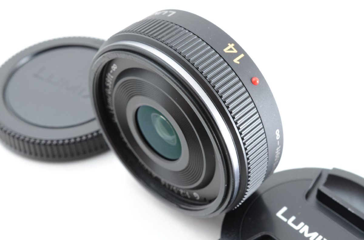 #C307 ★良品♪★Panasonic LUMIX G 14mm F2.5 ASPH. H-H014 ブラック パナソニック ルミックス