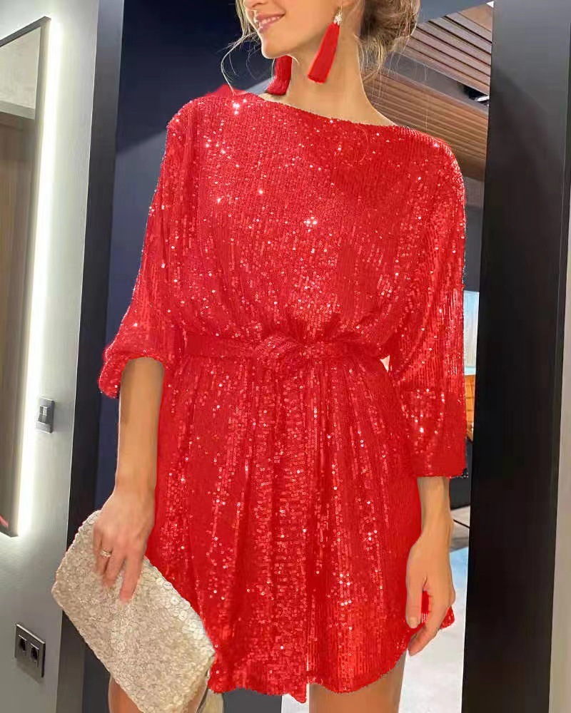 L0524　ワンピースレディース● 着心地抜群 20代30代40代 ●　高品質　　素敵　　dress　　red