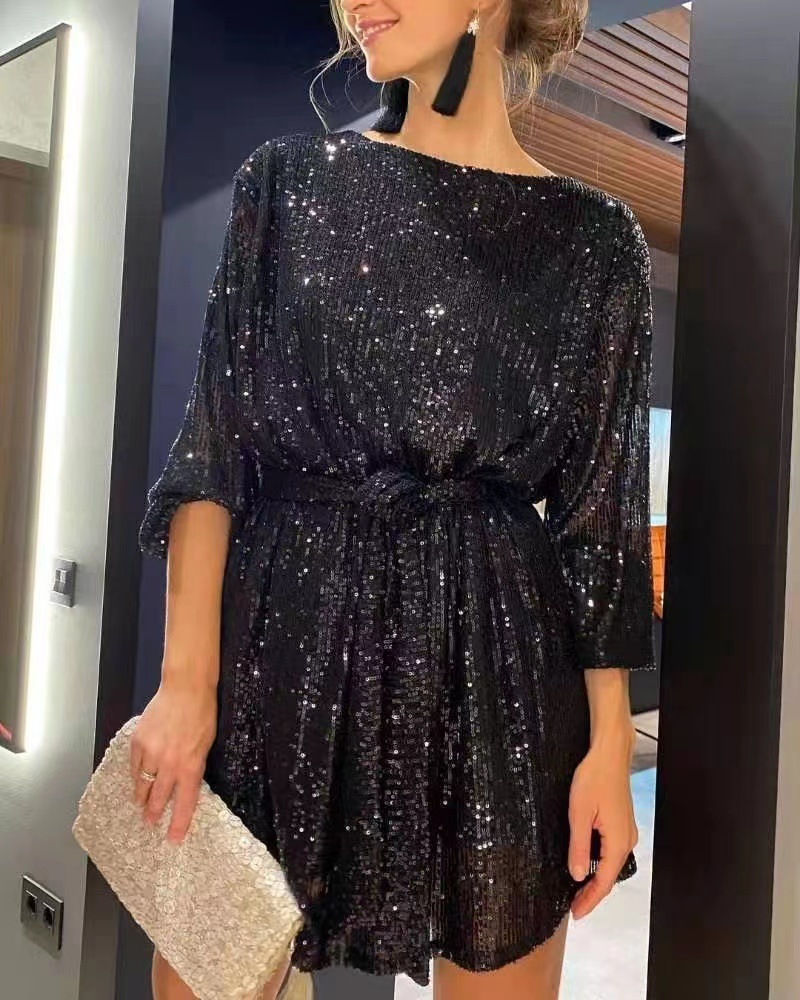 L0524　ワンピースレディース● 着心地抜群 20代30代40代 ●　高品質　　素敵　　dress　　　black