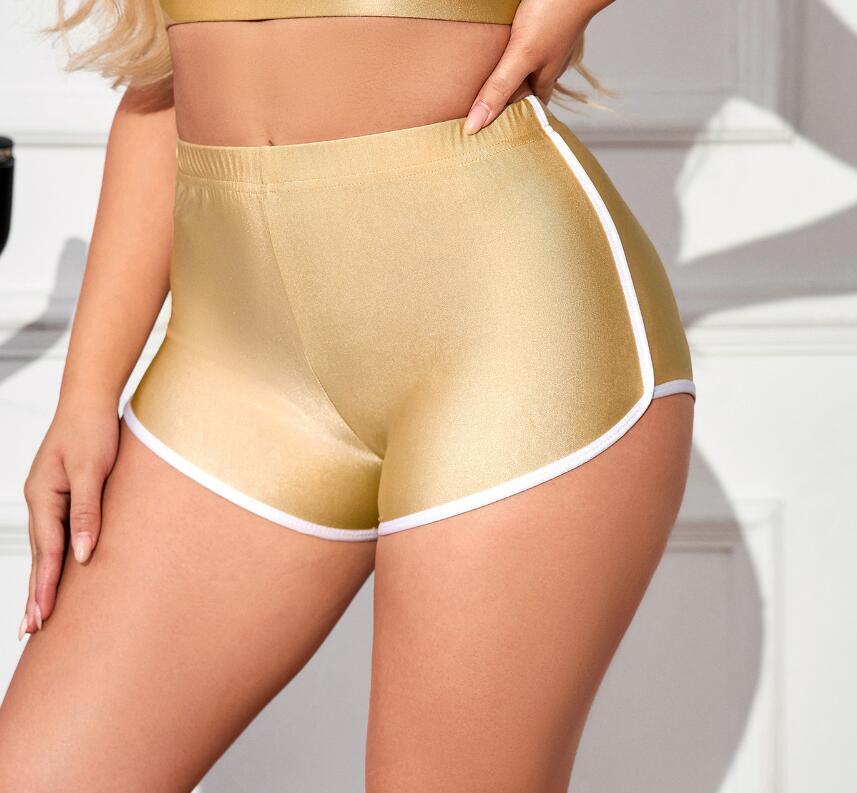 L0522　ショートパンツレディース● 着心地抜群 20代30代40代 ●　高品質　　　美品　　　ゴールド