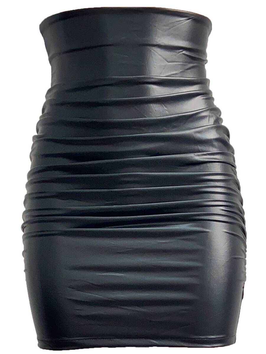 L0524　スカートレディース● 着心地抜群 20代30代40代 ●　高品質　　　美品　　合皮　　black