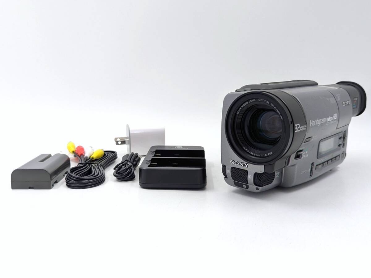 ★☆中古 良品 SONY CCD-TR3000 ソニー Handycamハンディカム 動作確認/点検清掃済 Video8 Hi8の8mmテープのダビングに　SB-2-7☆★