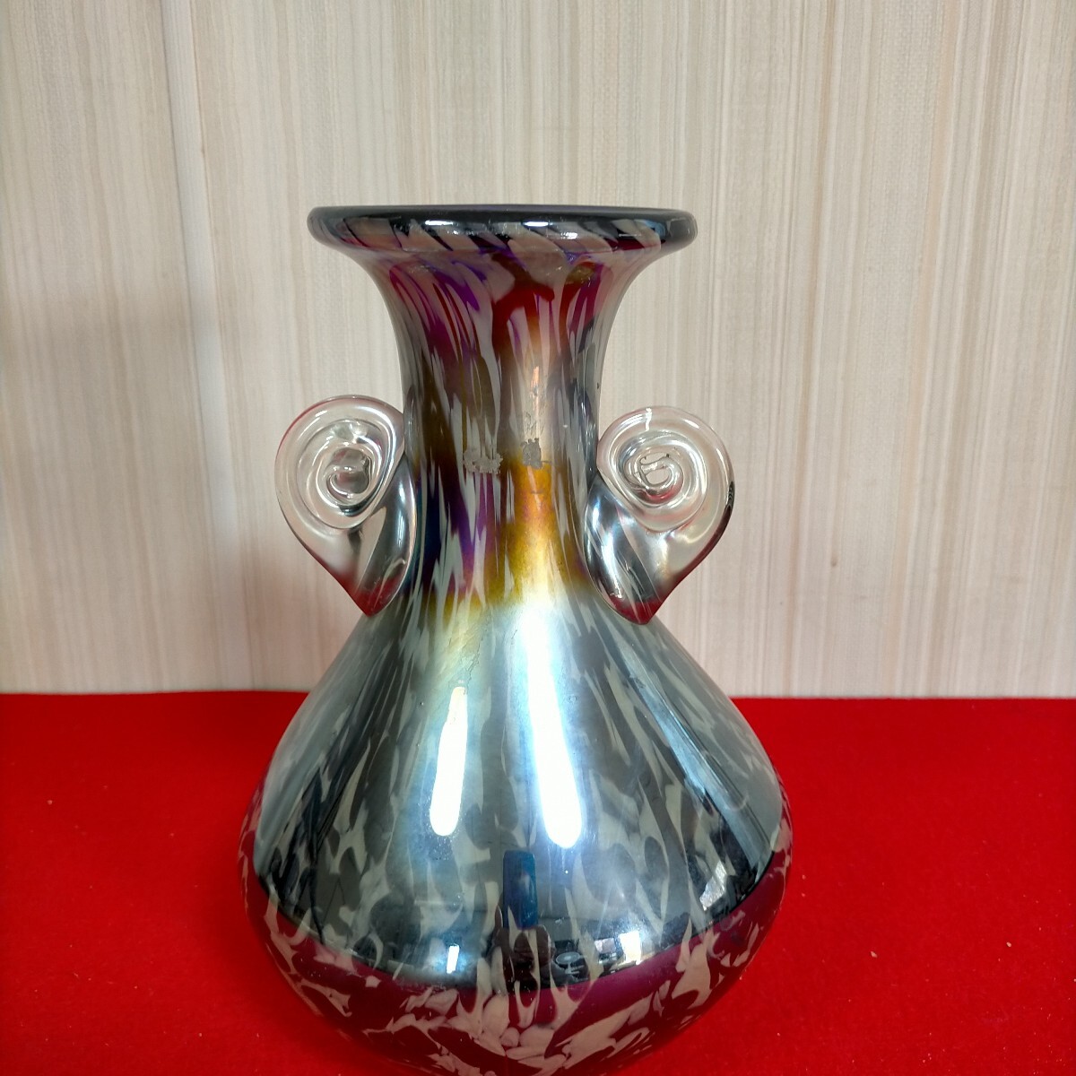 ● 花瓶　 フラワーベース　 ガラス　 カメイガラス　 花入　 壺●N-3