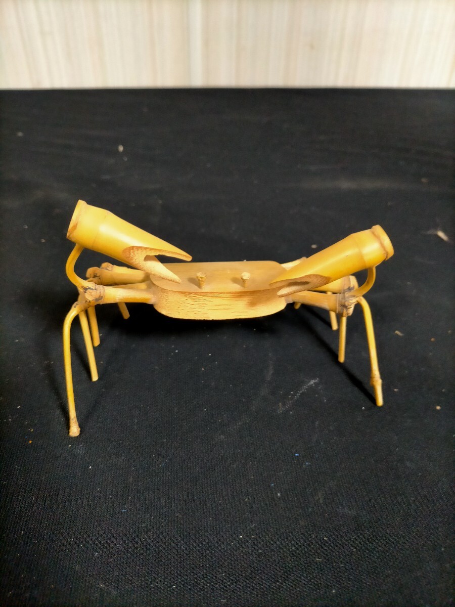●カニ　蟹　 竹製 竹細工 茶道具●