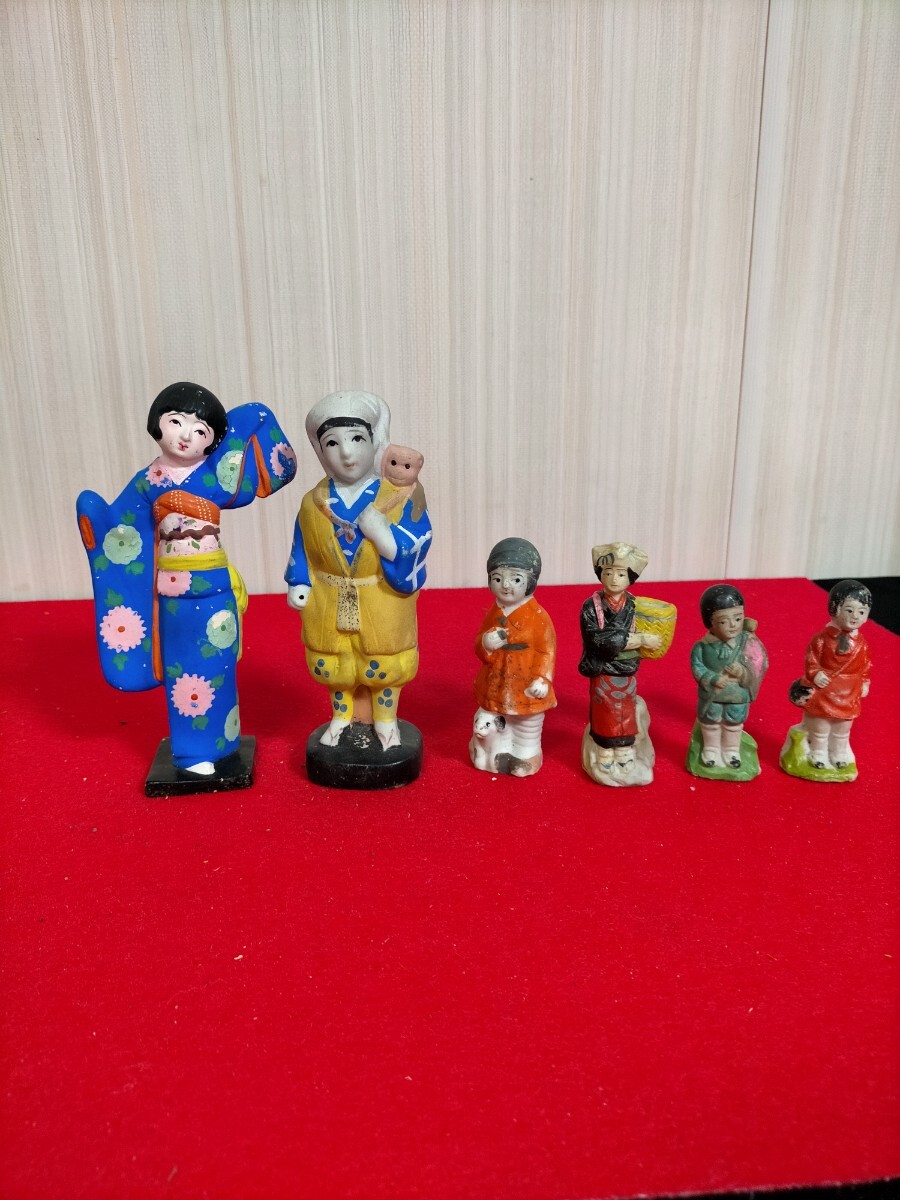 ● 郷土玩具 土人形 郷土人形 置物 当時物●Ｄ-7