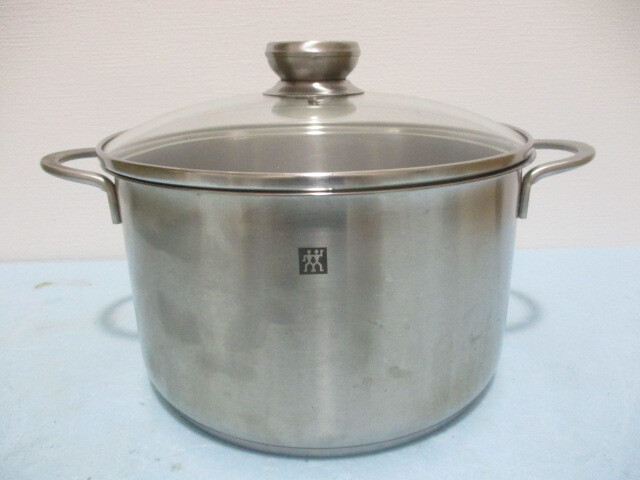 ZWILLING ツヴィリング TWIN Nova ツイン ノバ ストックポット 24cm 6.0L 両手鍋 深型 ステンレス ガラス蓋付 カレー パスタ b115