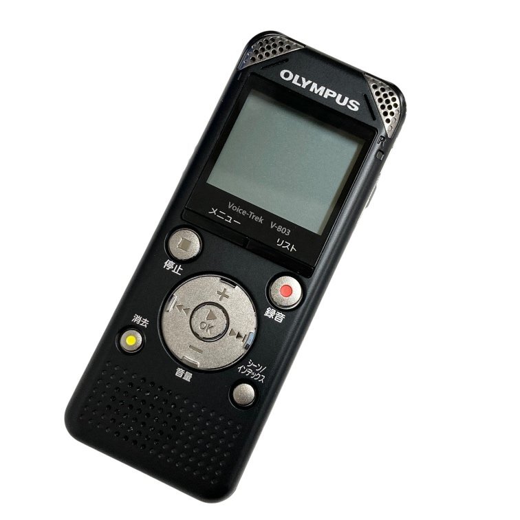 キングラム[27]OLYMPUS オリンパス Voice-Trek V-803 ボイスレコーダー ★ブラック ★ケース付き★動作未確認★ジャンク扱い★【送料無料】