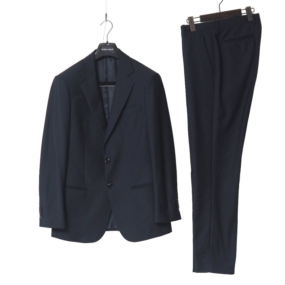 美品 GIORGIO ARMANI ジョルジオアルマーニ SOHO ソーホー スーツ サイズ48R ストライプ テーラード ブレザー シングルジャケット