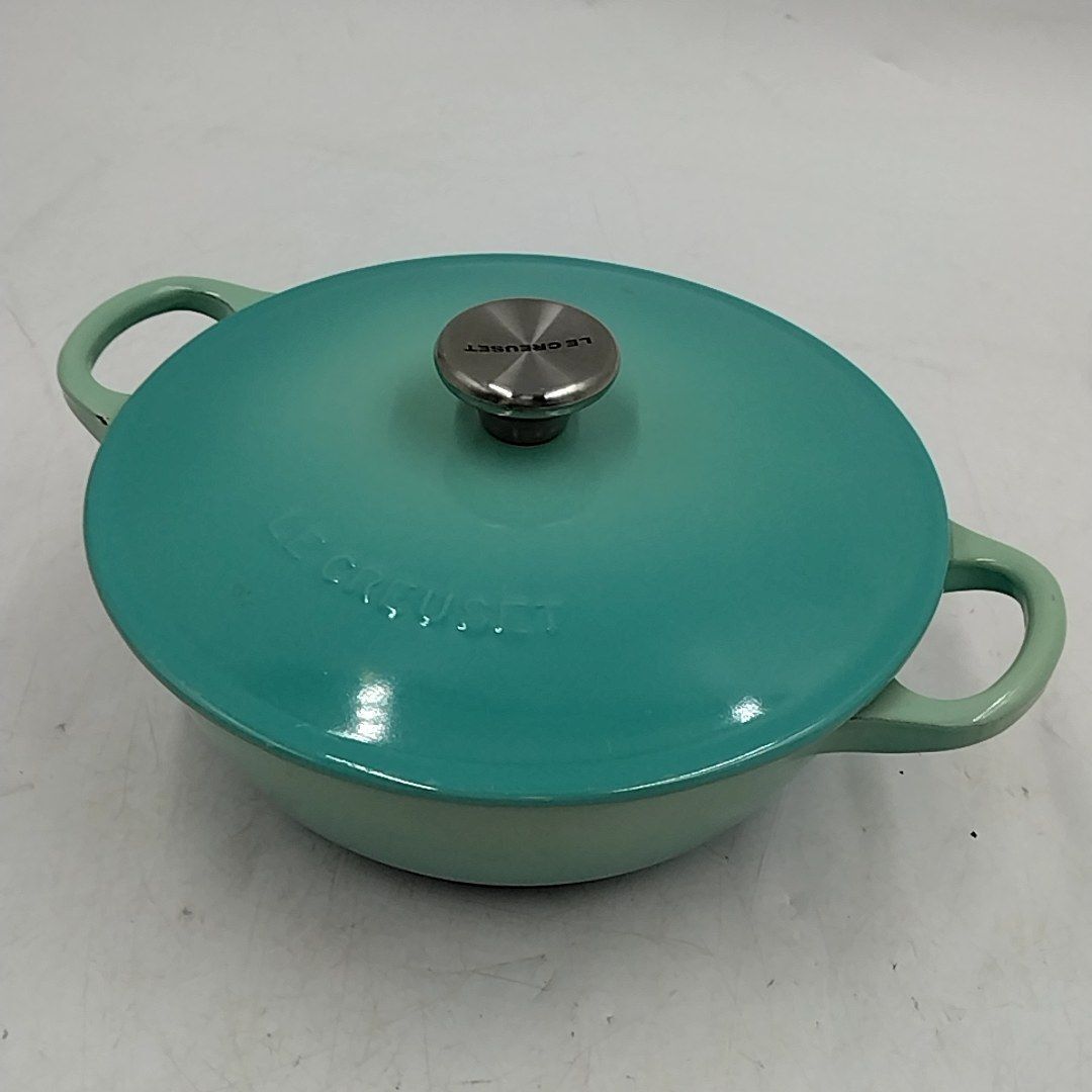 Le Creuset ル・クルーゼ ソテーパン ブレイザー 鋳鉄ホーロー 両手鍋 蓋付 ガス IH オーブン対応 カリビアンブルー 18cm