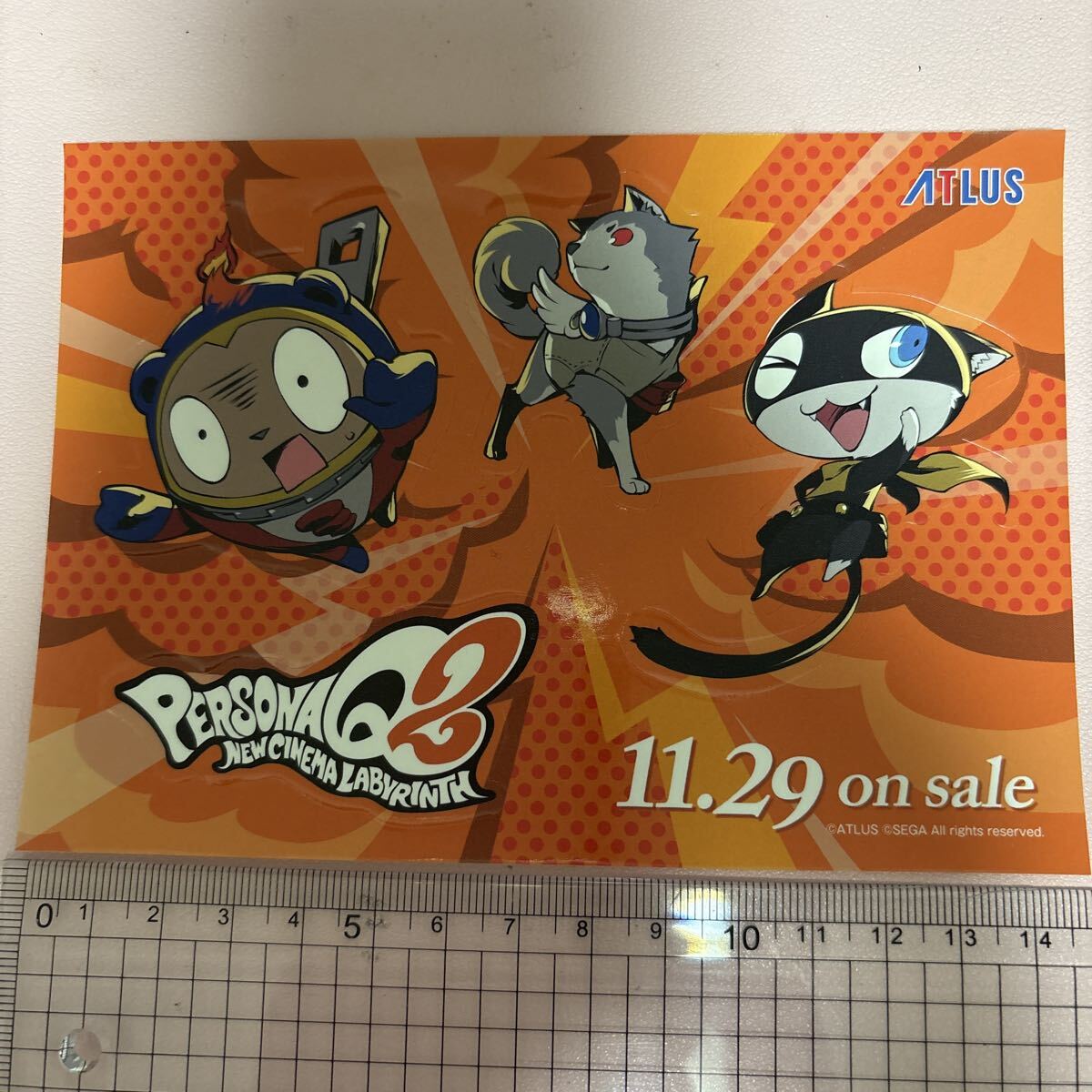 ペルソナQ2 ニューシネマラビリンス 11.29 on sale シール Nintendo ニンテンドー3DS