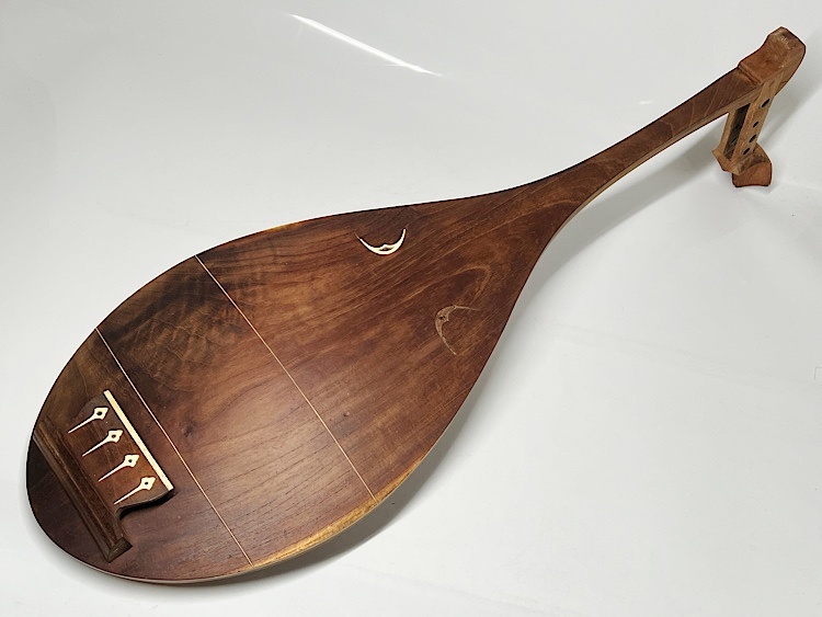 【瑞】木製　琵琶 弦楽器 演奏 和楽器 レトロ 中古 ジャンク ＊（弦と柱 欠品）