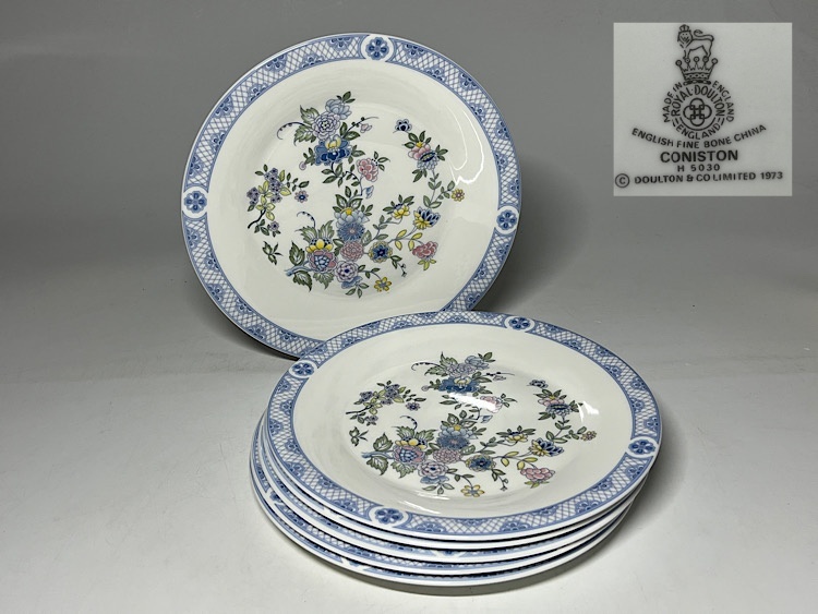 【瑞】ロイヤルドルトンRoyal Doulton　コニストン　プレート　６枚セット