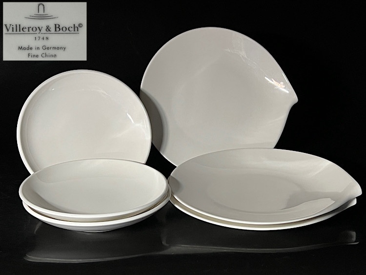 【瑞】ビレロイ&ボッホVilleroy & Boch　フロウ　プレート３枚　＋　プレート３枚　まとめて　