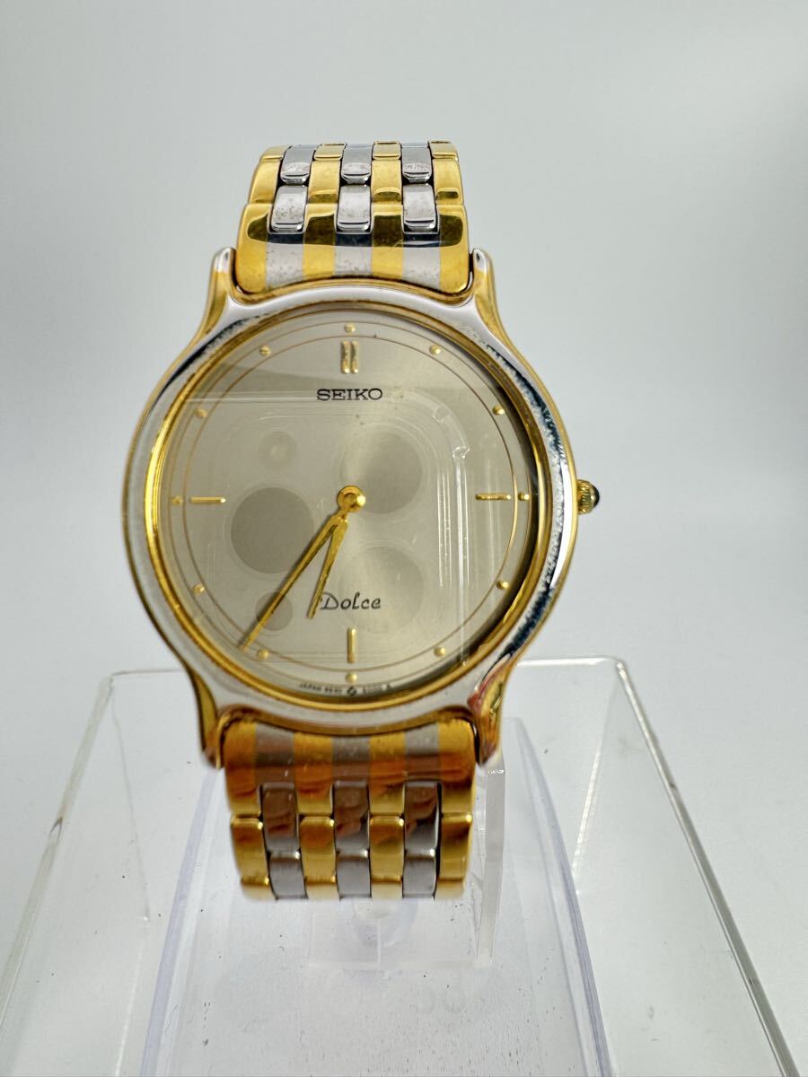【美品】SEIKO セイコー ドルチェ Dolce 9530-6000 メンズ腕時計 稼働品 クォーツ コンビ アンティーク ヴィンテージ