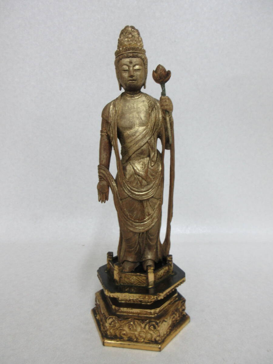 Ｔ４９４２　仏教美術　仏像　木彫　聖観音立像