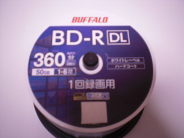 １枚 　バッファロー BUFFALO BD-R DL 1回録画用 50GB 360分　 1-6倍速 　4枚まで同包可　使用済メディアケース付