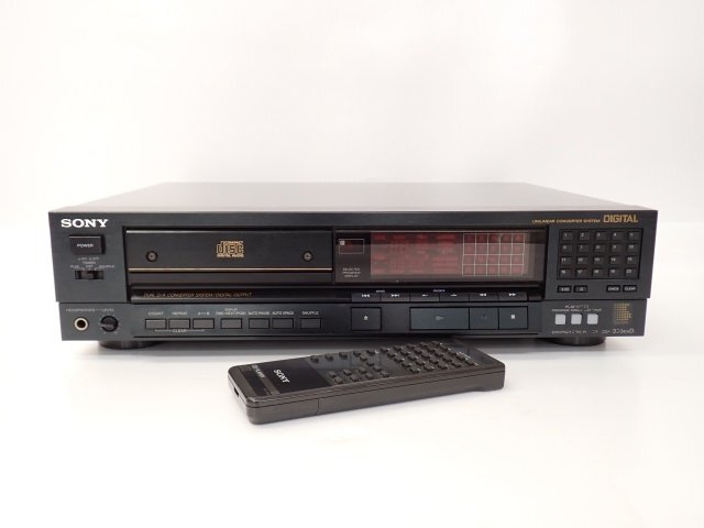 SONY ソニー CDP-333ESD CDプレーヤー リモコン(RM-D450)付き □ 75E4C-46