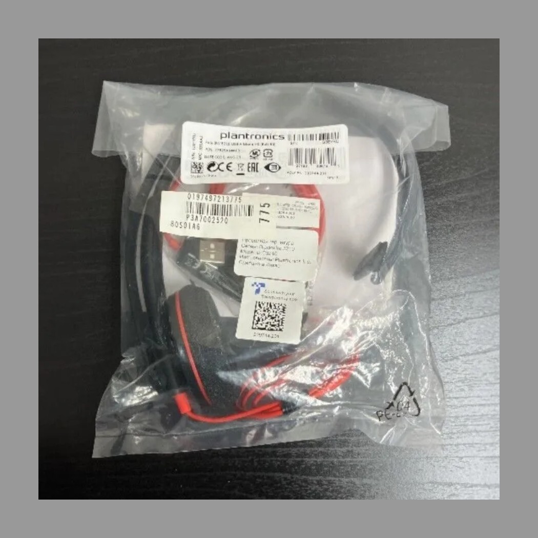 【未使用品】Plantronics Blackwire 3210 USB-A 片耳ヘッドセット ノイズキャンセルマイク 外箱なし 【9-B1】