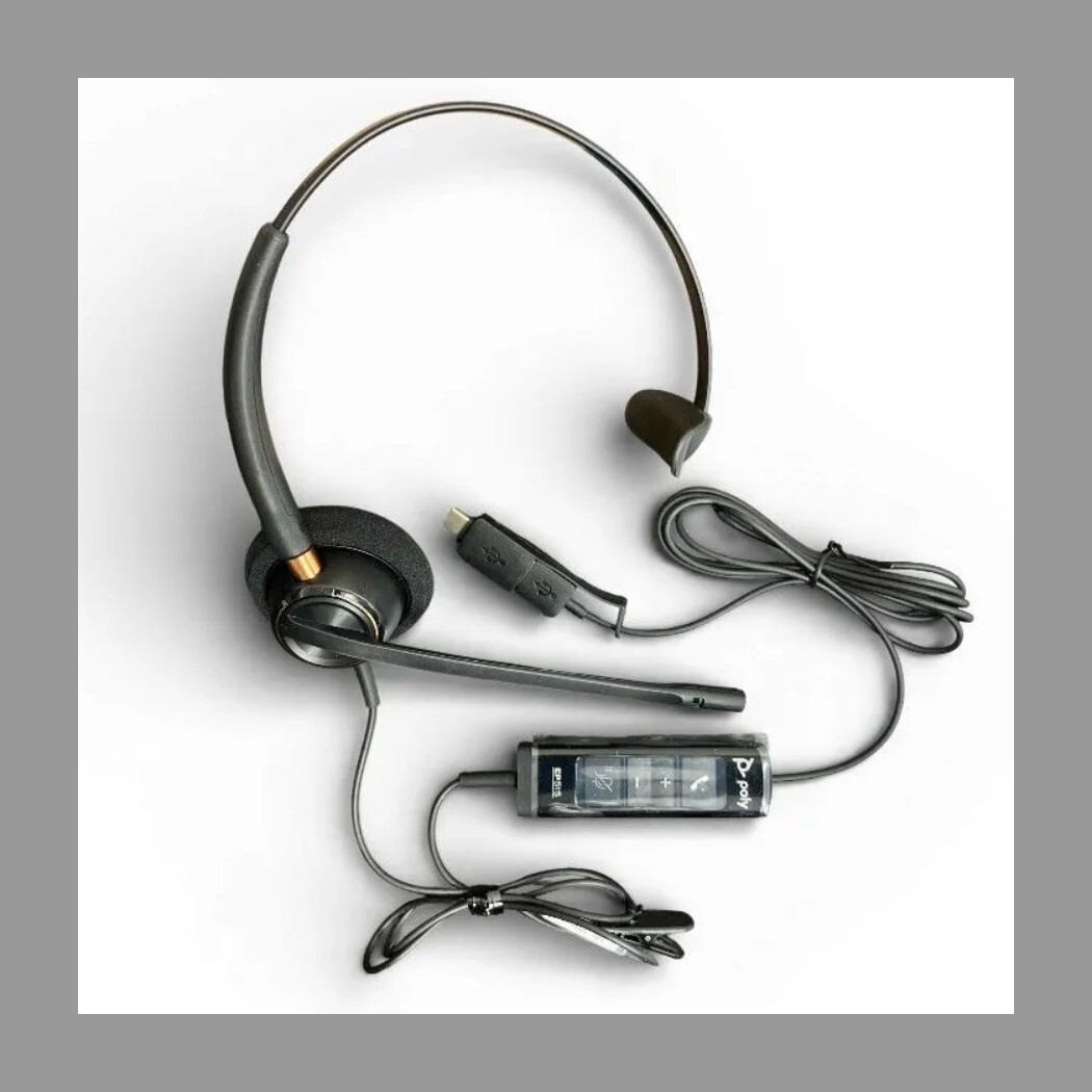 【中古/未検査】美品 Poly ENCOREPRO 515 USB-A/C ヘッドセット ノイズキャンセリング PC接続【104-A1】