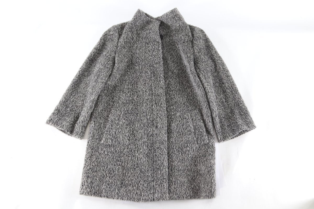 LANVIN ランバン ジャケット コート アウター 上着 サイズ 38 アルパカ 50% 毛 50% キュプラ 100% グレー系 レディース 5348-RY①