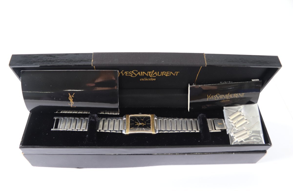 YVES SAINT LAURENT イヴサンローラン クォーツ 腕時計 ターボテスター反応〇 コンビカラー レディース 5434-RY
