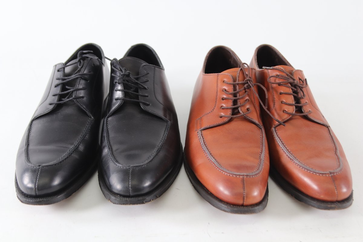 【2点】JOHNSTON&MURPHY ジョンストン&マーフィー ビジネス シューズ サイズ 8 1/2 革靴 ローファー 紳士 メンズ まとめ売り 5439-RY