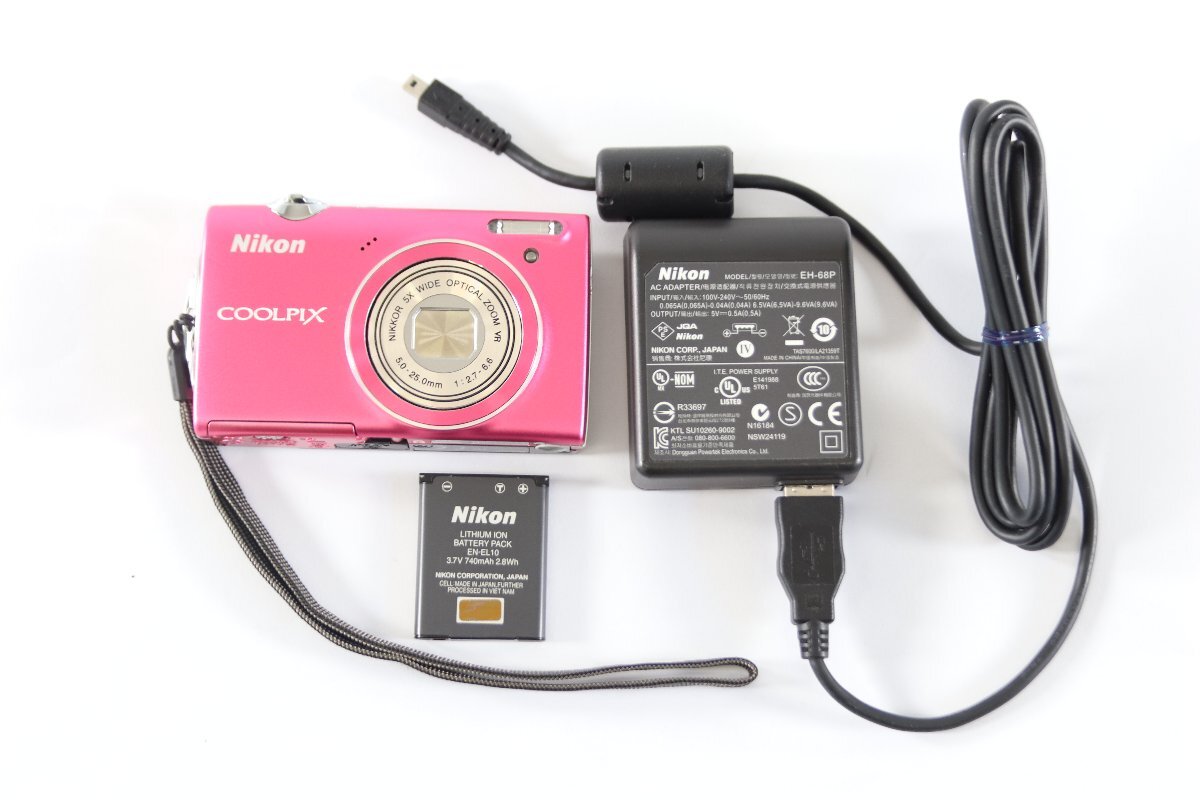 NIKON ニコン COOLPIX クールピクス S5100 デジタル コンパクト カメラ デジカメ コンデジ ピンク系 動作未確認 5460-RY