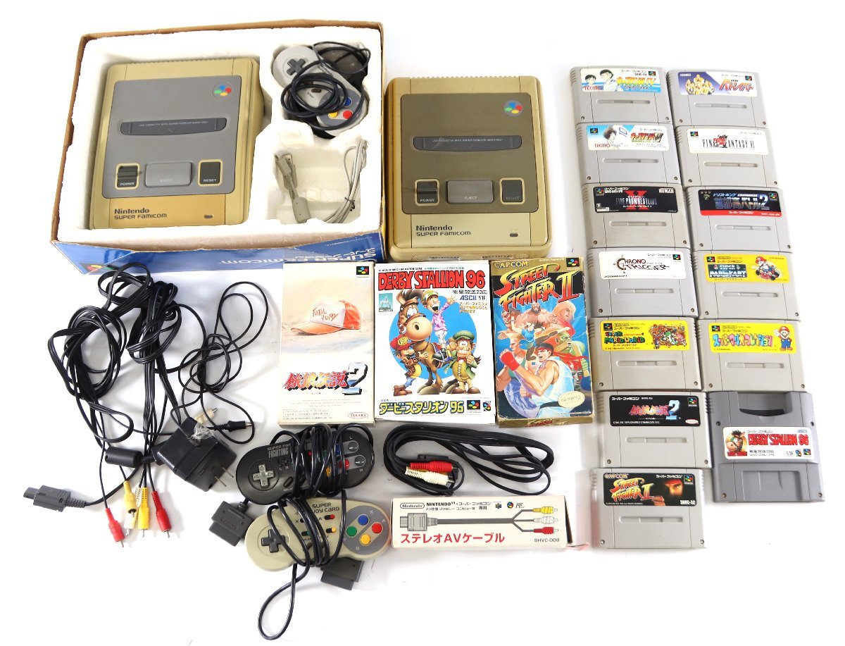 【まとめ売り】Nintendo 任天堂 ニンテンドー スーパーファミコン ゲーム機 本体 カセット ファイティングコマンダー 動作未確認 5419-TH