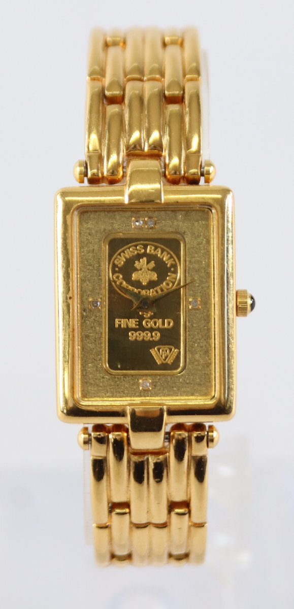 ELGIN エルジン FINE GOLD 999.9 レディース クォーツ 腕時計 コレクション インゴット ターボテスター反応〇 5457-TH