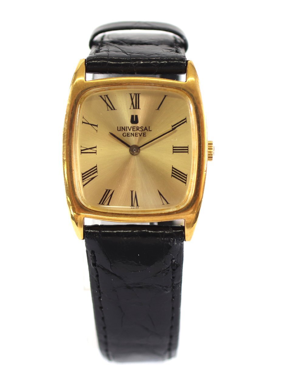 UNIVERSAL GENEVE ユニバーサル ジュネーブ 542114 手巻き 腕時計 2針 ゴールドカラー ファッション メンズ 5478-TH