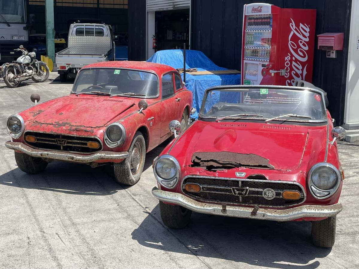 2台まとめて！書類ありホンダS800 オープン・クーペ　一時抹消