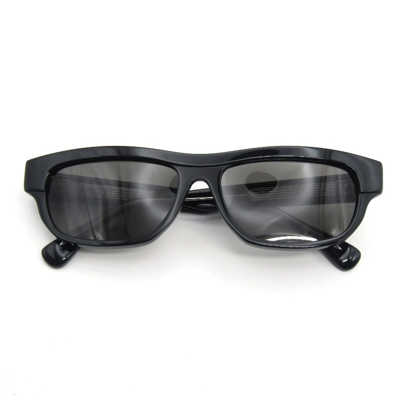 未使用 Lunetta BADA ルネッタバダ サングラス No.568 日本製 ウェリントン ブロウライン 0110 BLACK/BLACK CLEAR 54000840