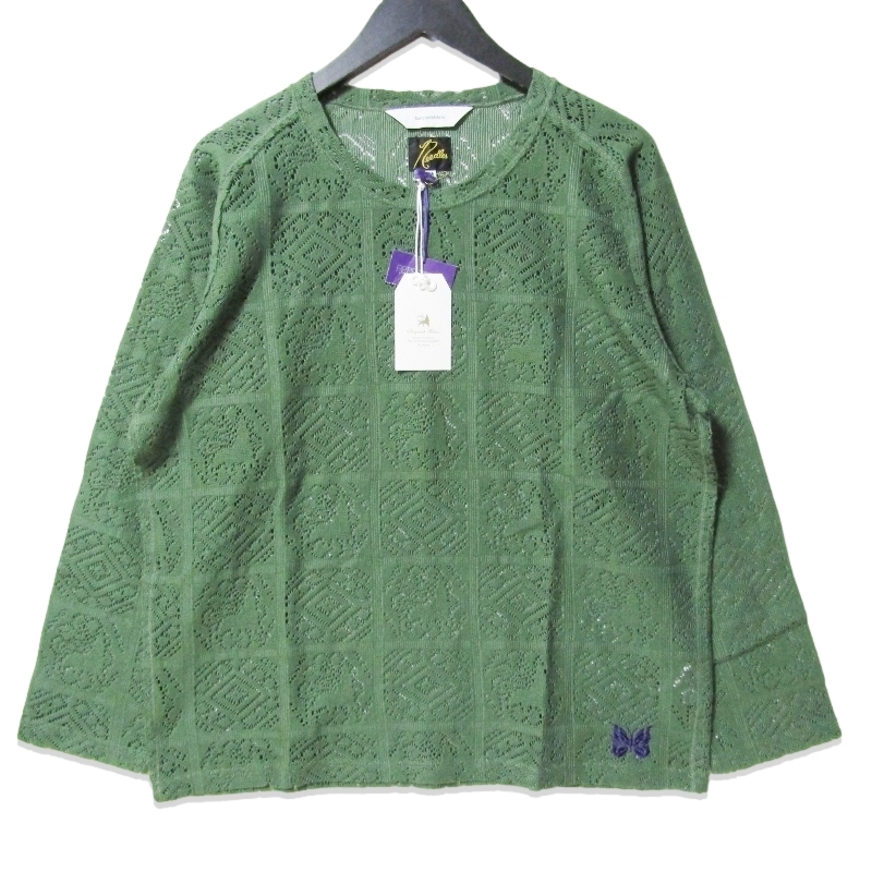 未使用 NEEDLES × Sasquatchfabrix. ニードルズ 長袖カットソー 23SS-CSS-071 サスクワァッチファブリックス L/S グリーン S 27113565