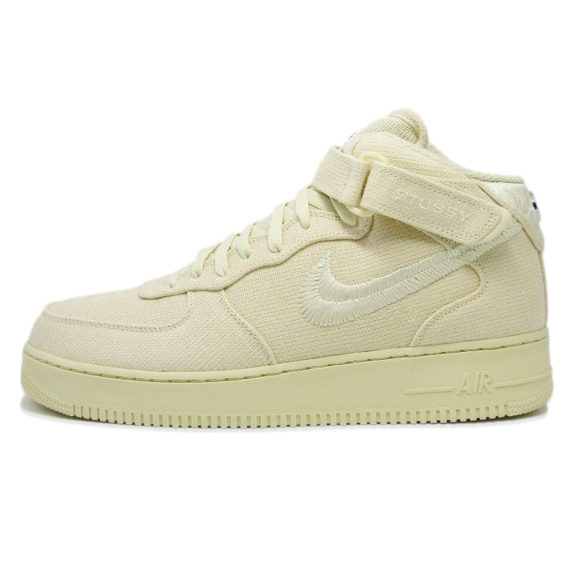 未使用 NIKE × STUSSY ナイキ 30cm AIR FORCE 1 07 MID SP DJ7841-200 エア フォース 1 ミッド スペシャル FOSSIL 18002019