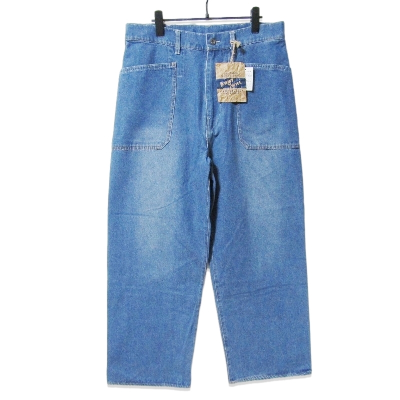 未使用 ARMY TWILL アーミーツイル 10OZ Denim Pants AM-2415001 デニムパンツ ワイドストレート コットン BLUE l 27113615