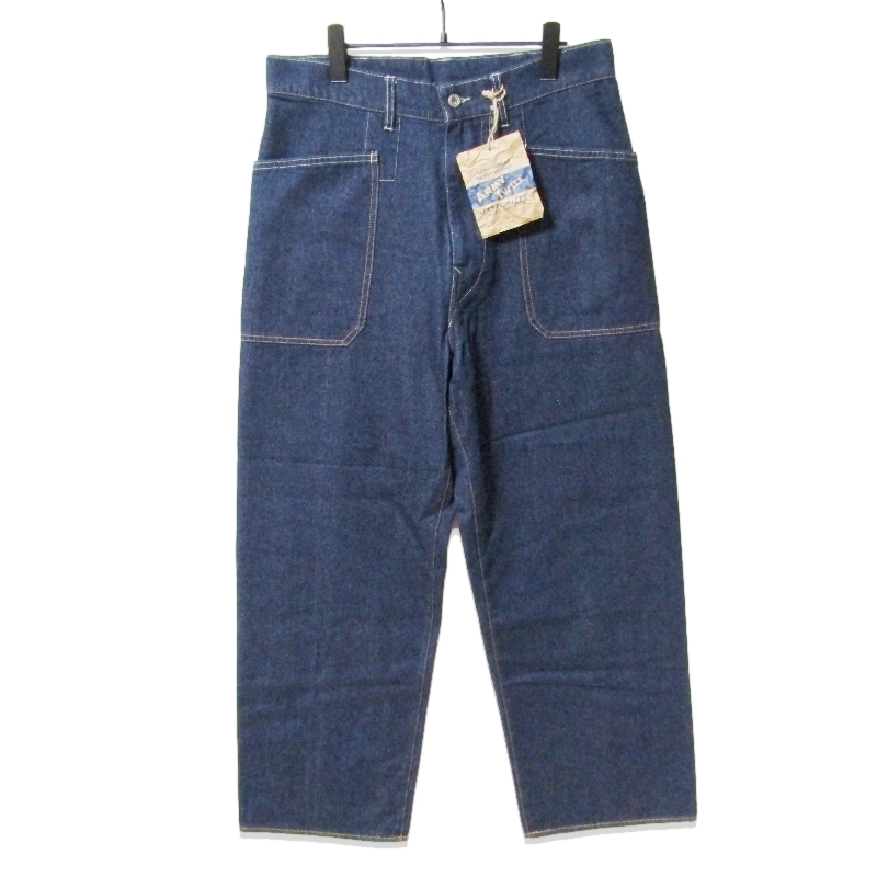 未使用 ARMY TWILL アーミーツイル 10OZ Denim Pants AM-2415001 デニムパンツ ワイドストレート コットン NAVY L 27113617