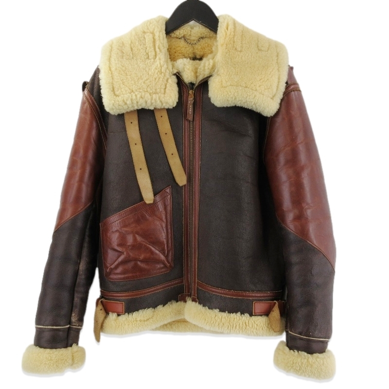 AERO LEATHER エアロレザー フライトジャケット TYPE B-3 ムートン AIR FORCES U.S ARMY ブラウン 36 71015653