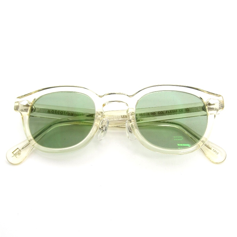 美品 MOSCOT モスコット メガネフレーム LEMTOSH MP 46 度入り 中国製 レムトッシュ ボスリントン FLESH 54000897