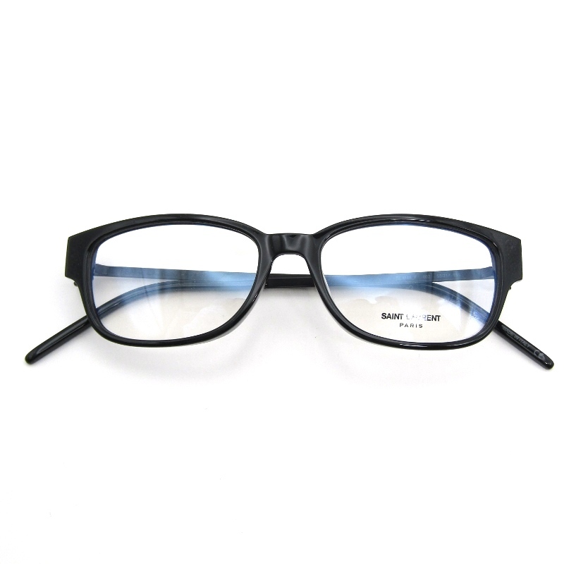 未使用 SAINT LAURENT PARIS サンローラン メガネフレーム SL M48-F イタリア製 ウェリントン フルフィット 002 ブラック 54000934