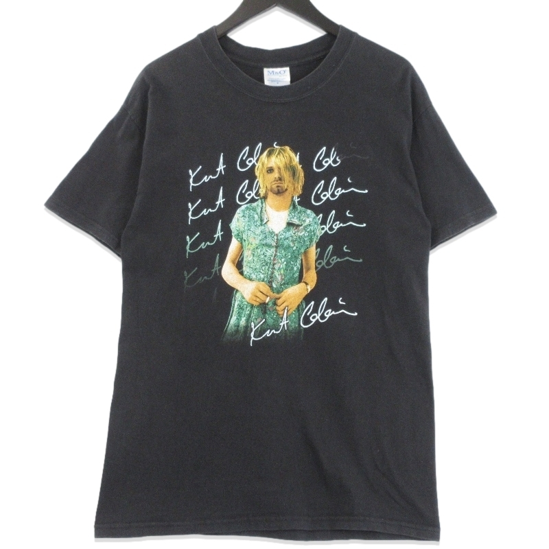 ヴィンテージ バンドTシャツ カートコバーン ニルヴァーナ KURT COBAIN NIRVANA Dress M&O 半袖Tシャツ 00'S ブラック 黒 M 70017672