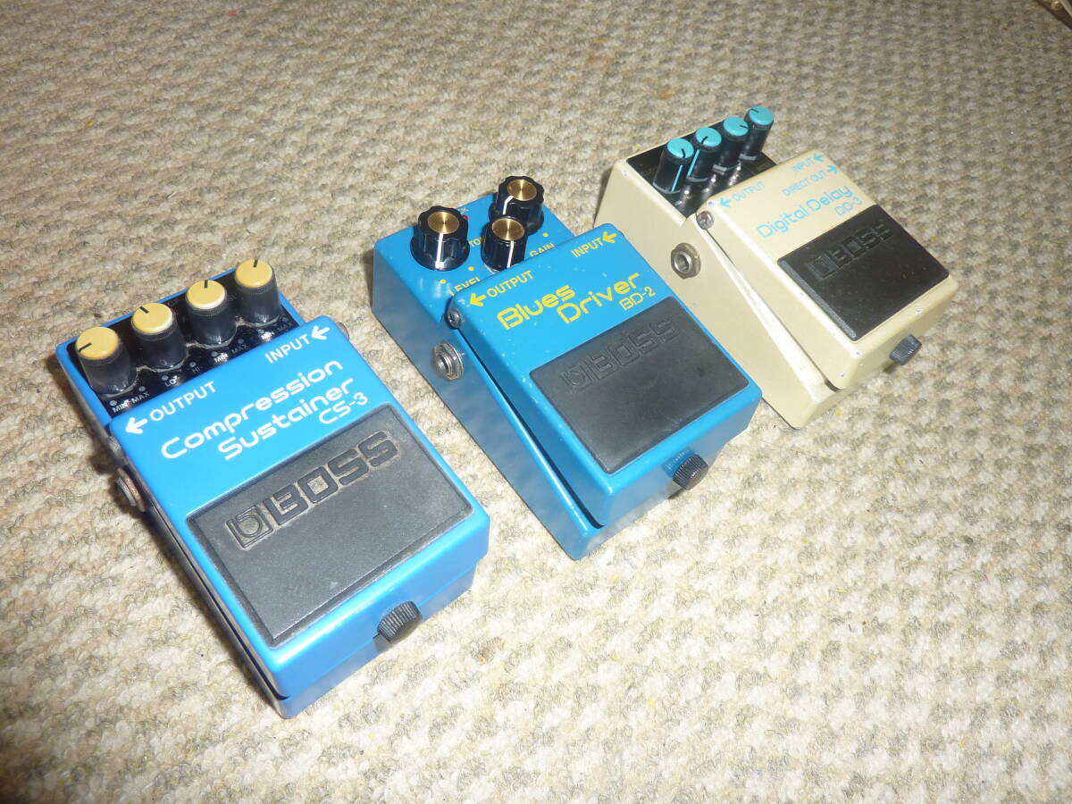 BOSS製 コンパクト エフェクター CS-3,BD-2,DD-3 3式まとめて