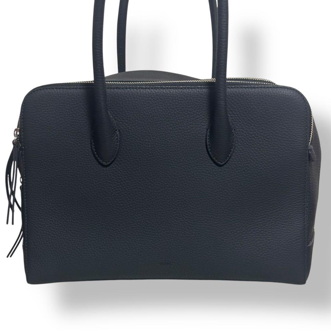 未使用品 VASIC ヴァシック CARGO カーゴ MINI ミニ トートバッグ ハンドバック トップハンドル ボストンバッグ レザー シボ革 大容量 黒
