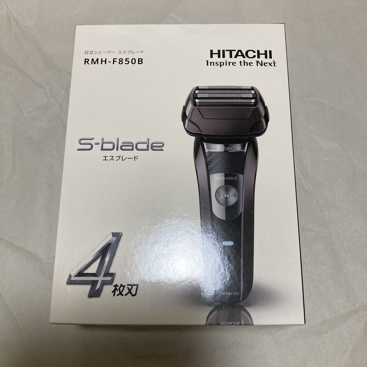 日立 HITACHI 電気シェーバー メンズ 髭剃り4枚刃 電動シェーバー エスブレード S-blade ステンレス RMH-F850B 往復式 ダークブラウン