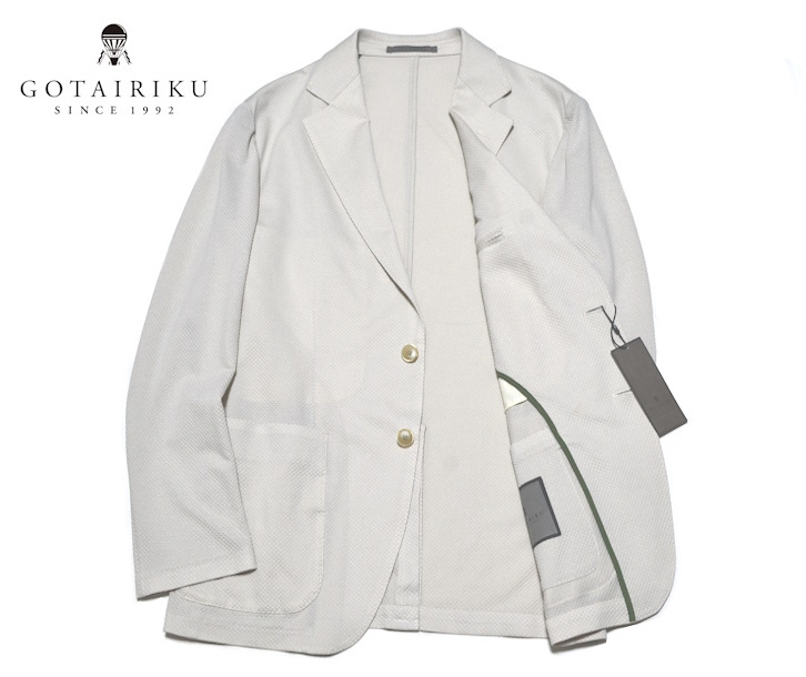【新品】春夏 特価 GOTAIRIKU 五大陸 人気ワッフル調サマージャケット BM（AB体のMサイズ程度）軽量 薄手 オンワード 紙タグ付き 10345