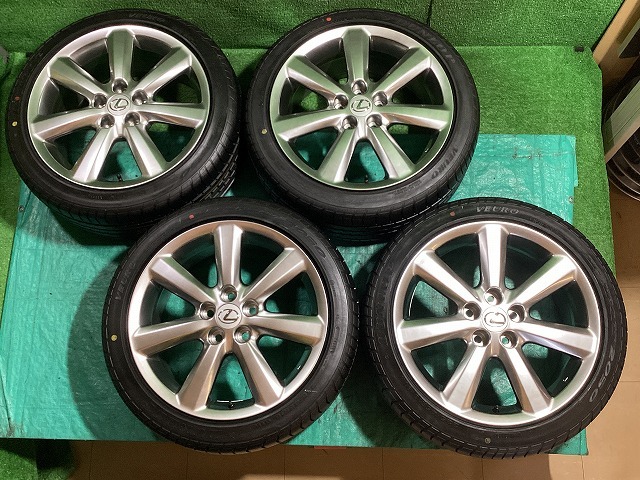 トヨタ純正 18クラウンアスリート 18x8JJ +50 5H PCD114.3 DUNLOP SP SPORT2050 225/45R18 夏タイヤ・ ホイール 4本 セット10 GS