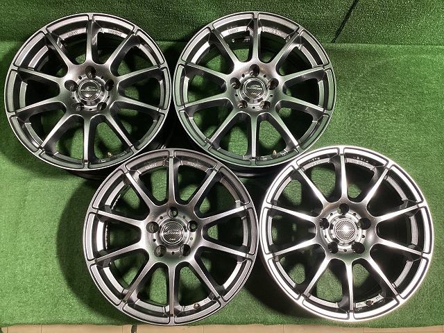 A-TECH　シュナイダー　17インチアルミホイール 7J ＋38 5H PCD114.3 4本セット Q3-4　GS