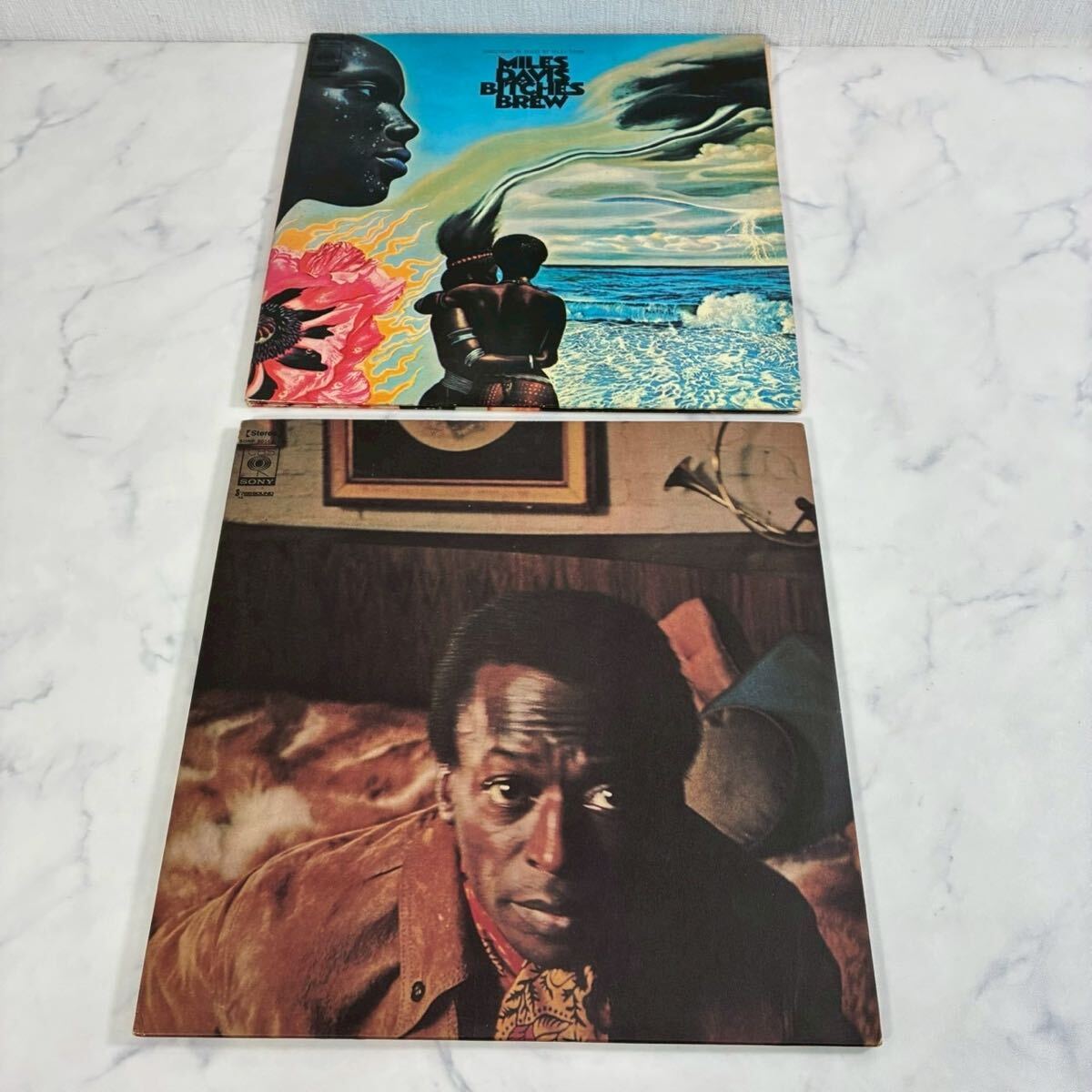 レコード MILES DAVIS/BITCHES BREW/CBS/ SONY マイルス・デイビス 1969年ビンテージ The Miles Davis 2個セット 全8枚入り 510k0