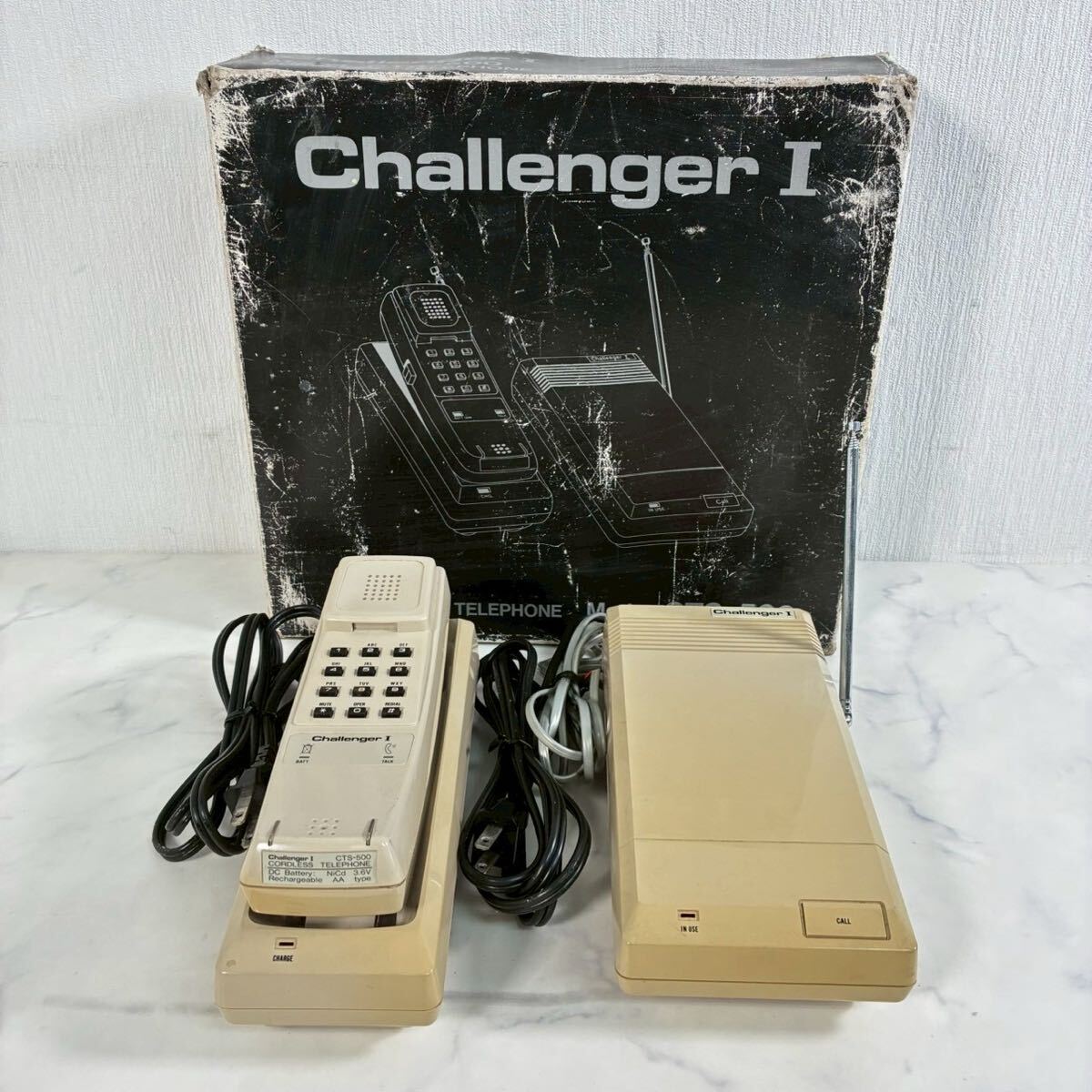 箱付き希少 コードレス電話機 challengerⅠCTS-500 505k0